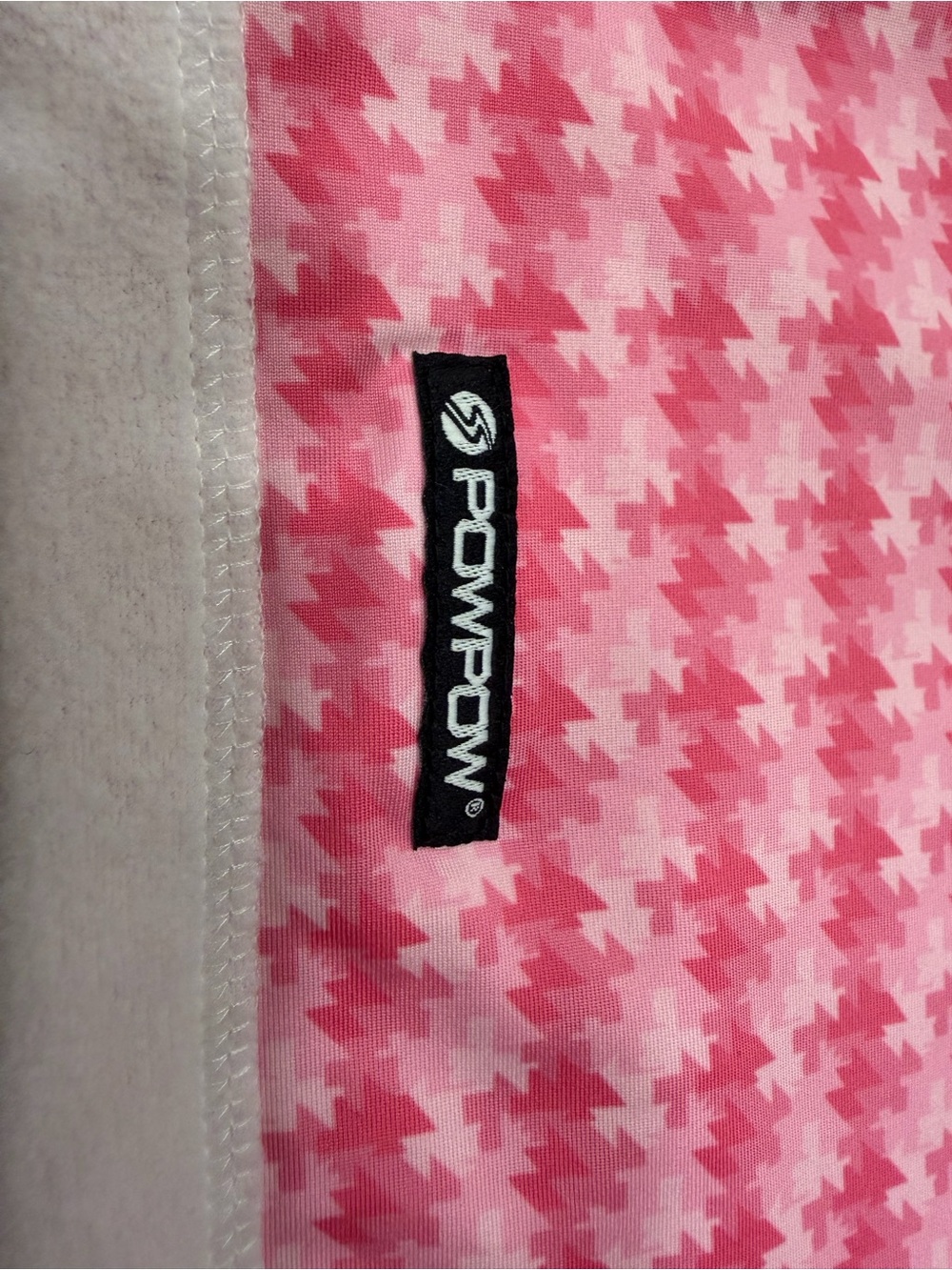 Kids Pink Powpow Houndstooth Neck Gaiter - Picture 2 of 5